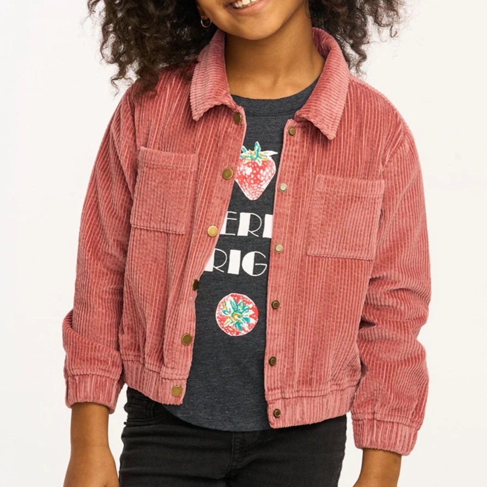CHASER - ZARIA CORDUROY JACKET IN DUSTY ROSE
